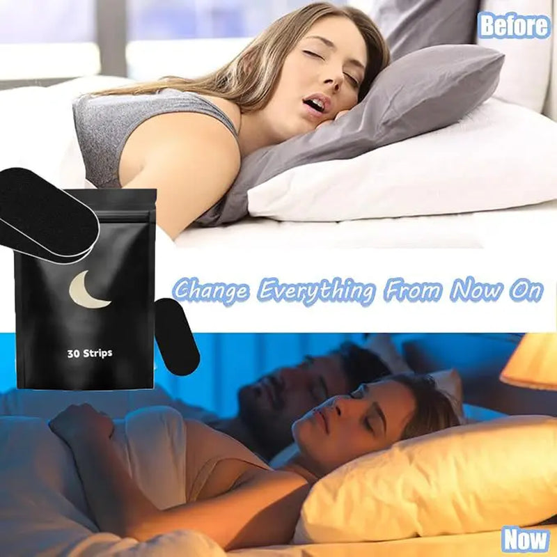 Sleep Mouth Tape, 30Pcs Breathable Mouth Tape, Comfortable Sleeping Tape, Black Healthcare Body Care Product, Gift, Gifts for Men, Mouth Tape for Sleep, Skincare, Skin Care Products, Sleep Aid Products, Snoring Relief Sticker, Sleeping Aid Tool